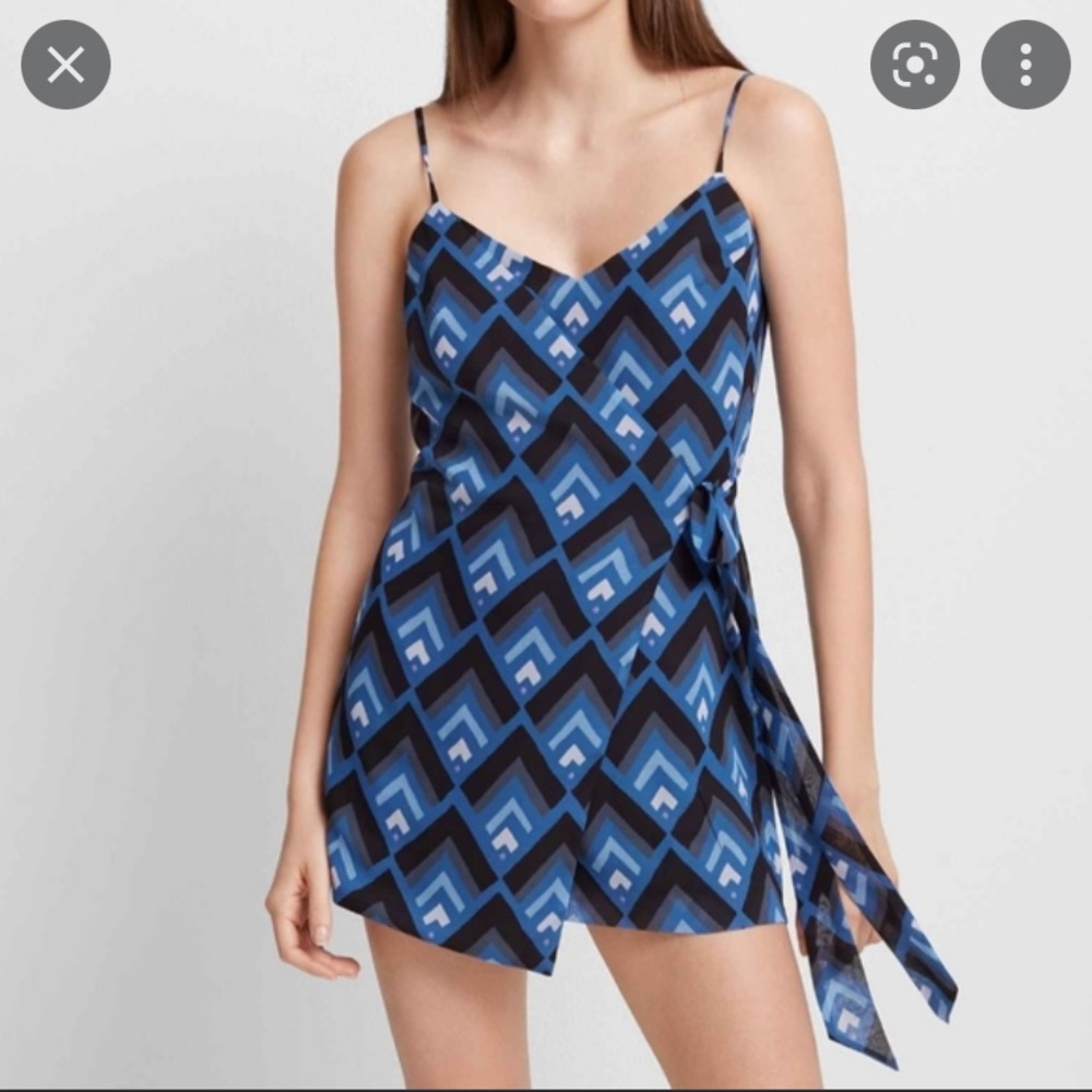 Club Monaco Saxona Romper in Art Deco Print